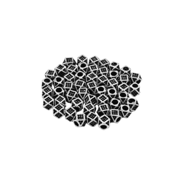 Gümüş Kaplama Geometrik / Küp Delikli Pirinç Döküm Ara Malzeme Gümüş Kaplama Geometrik / Küp Delikli Pirinç Döküm Ara Malzeme