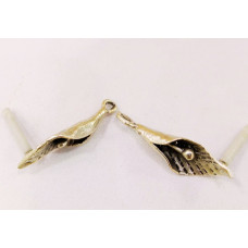 Antik Gümüş Kaplama Pirinç Küpe Malzemesi 1 çift