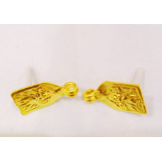 Altın Kaplama Pirinç Küpe Malzemesi (1 çift)