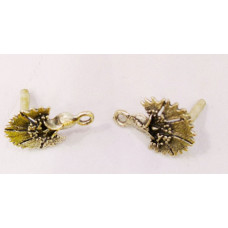 Antik Gümüş Kaplama Pirinç Küpe Malzemesi 1 çift