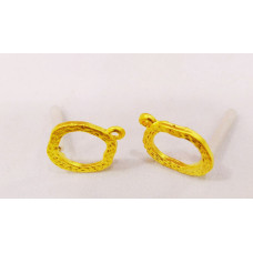 Altın Kaplama Pirinç Küpe Malzemesi (1 çift)