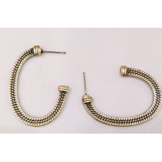 Antik Gümüş Kaplama Pirinç Küpe Malzemesi 1 çift