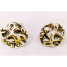 Antik Gümüş Kaplama Pirinç Küpe Malzemesi 1 çift