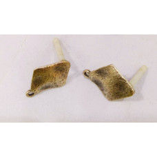 Antik Gümüş Kaplama Pirinç Küpe Malzemesi 1 çift