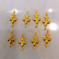 Altın Kaplama Fleur-de-lis (Zambak Çiçeği) Formlu Takı Sallantı Aparatı - Charm