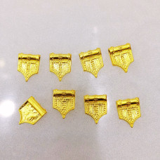 Altın Kaplama Etnik Desenli Kare Kolye Ucu ve Takı Sallantı Malzemesi