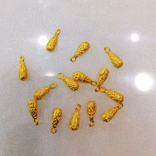 Altın Kaplama Kabartma Desenli Damla Takı Sallantı Aparatı (1 Adet)