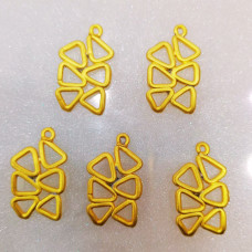 Altın Kaplama Dikey Geometrik Üçgen Tasarım Takı Sallantı Aparatı (1 Adet)