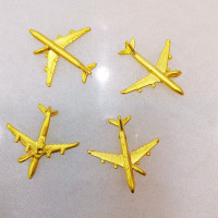 Altın Kaplama Üç Boyutlu Uçak Figürlü Takı ve Kolye Sallantı Malzemesi