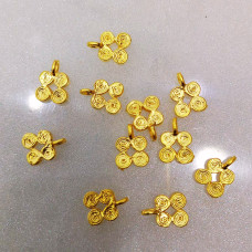 Altın Kaplama Dörtlü Spiral Girdap Figürlü Takı Aparatı (1 Adet)