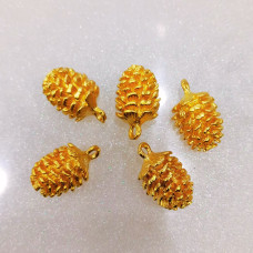 Altın Kaplama Kozalak Formlu Takı Sallantı Aparatı (1 Adet)